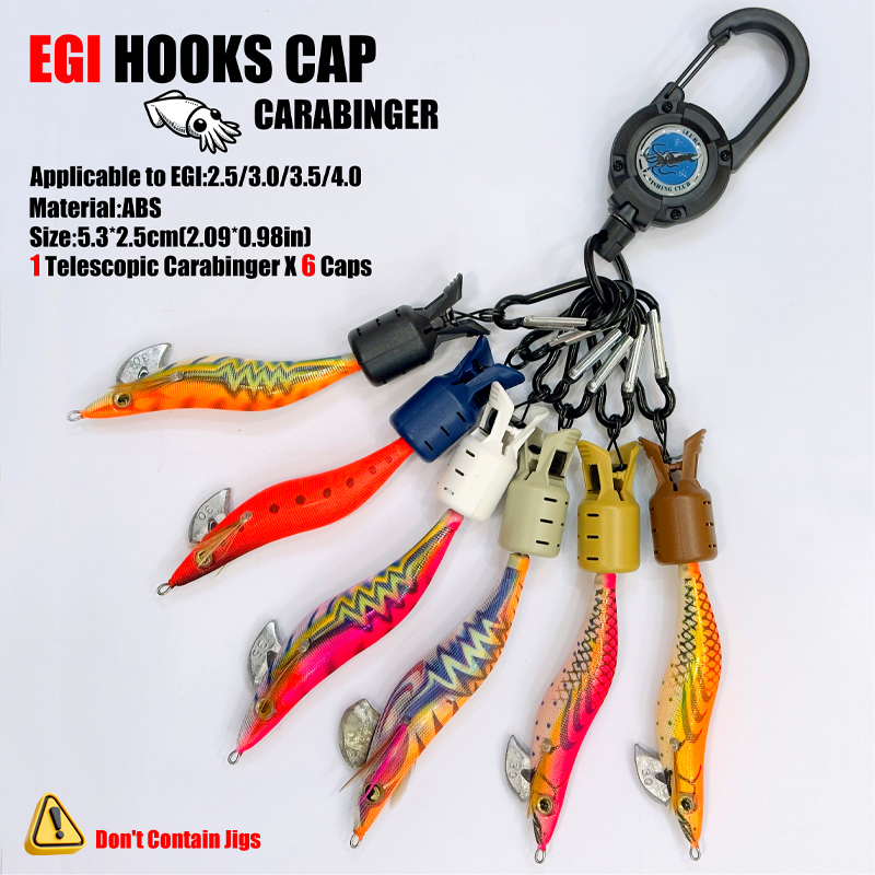 Squid Jig Hook Caps and Carabi - Fishing Lure Accessories ulasan dan harga