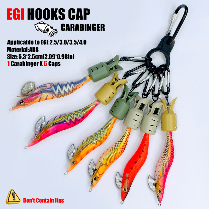 Squid Jig Hook Caps and Carabi - Fishing Lure Accessories ulasan dan harga