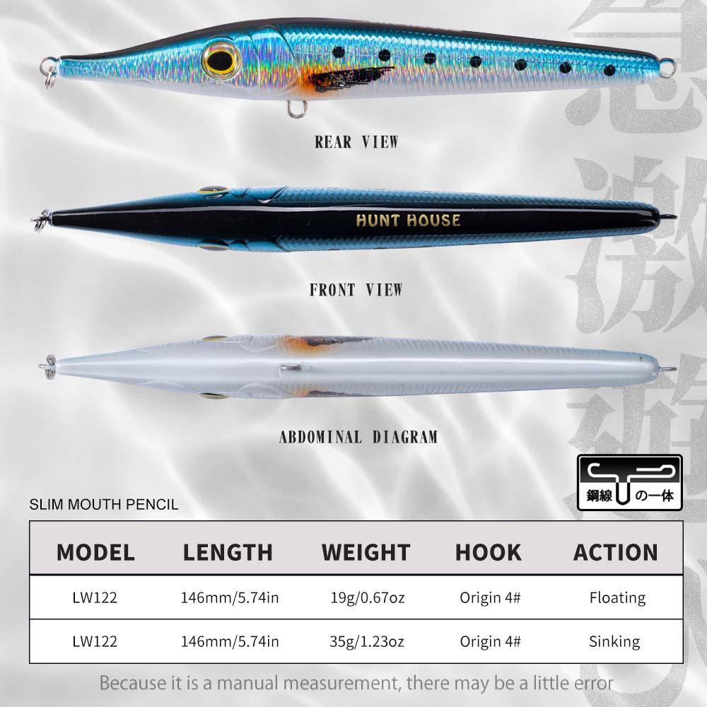 Hunthouse 146mm19/35g Needle Z - Fishing Lure Topwater ulasan dan harga
