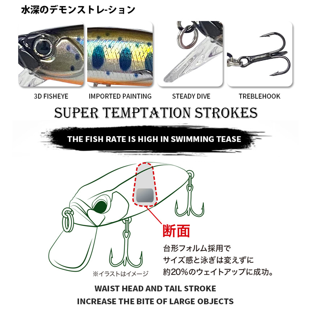 5cm 6g Fishing Lures Sinking M - Fishing Lure Jerkbait ulasan dan harga